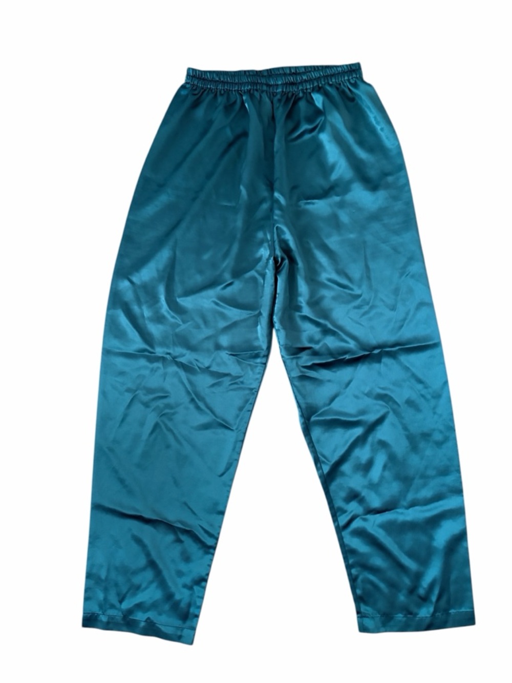 Green Satin PJ Pants, Size S